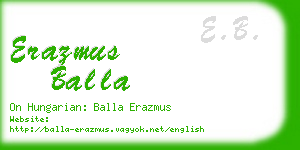 erazmus balla business card